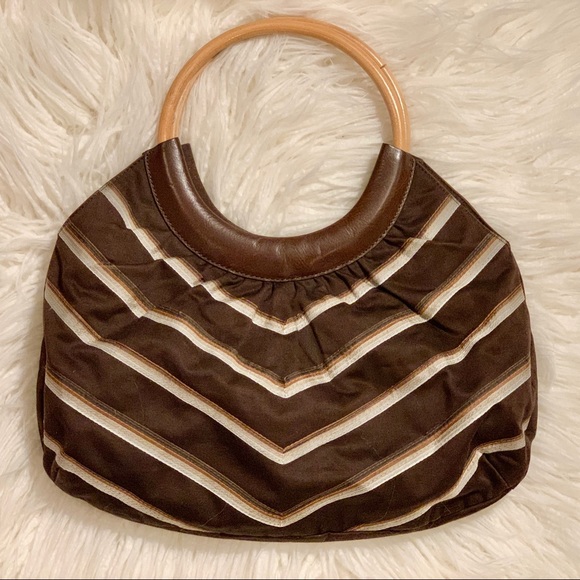 Banana Republic Stripe Handbag - Picture 1 of 8
